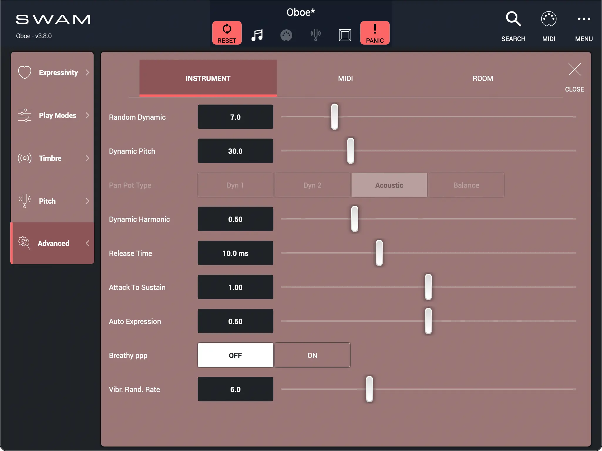Advanced - Instrument